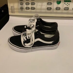 Black and white vans